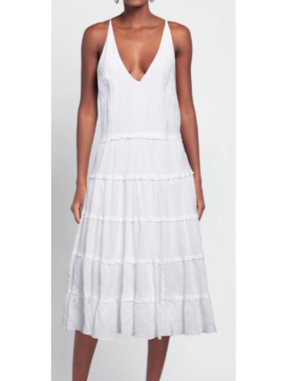 A-list by Wrapper 100% Cotton White Halter Summer Dress - Women's small